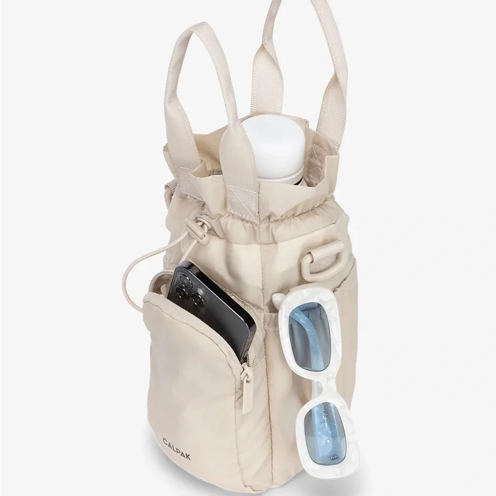 Calpak Beige Drawstring Backpack - Picture 4 of 5